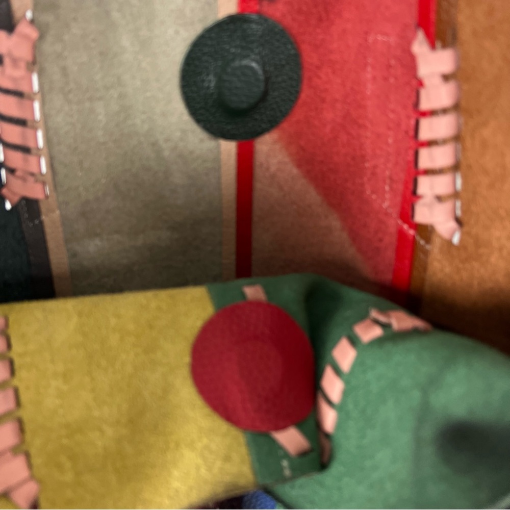 Colorblocked Patchwork Colorful Leather Handbag - Picture 14 of 14